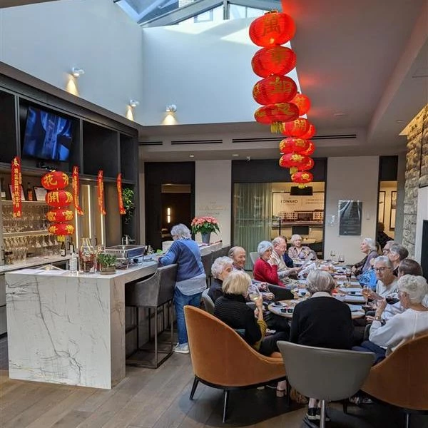 Residents from the Edward enjoying a Red Lantern celebration together