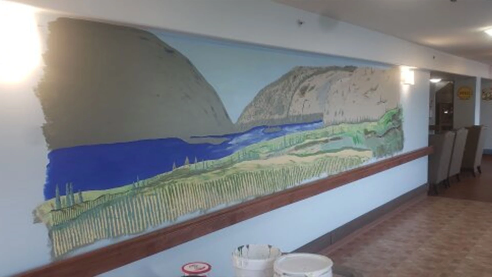 Mountain landscape painting