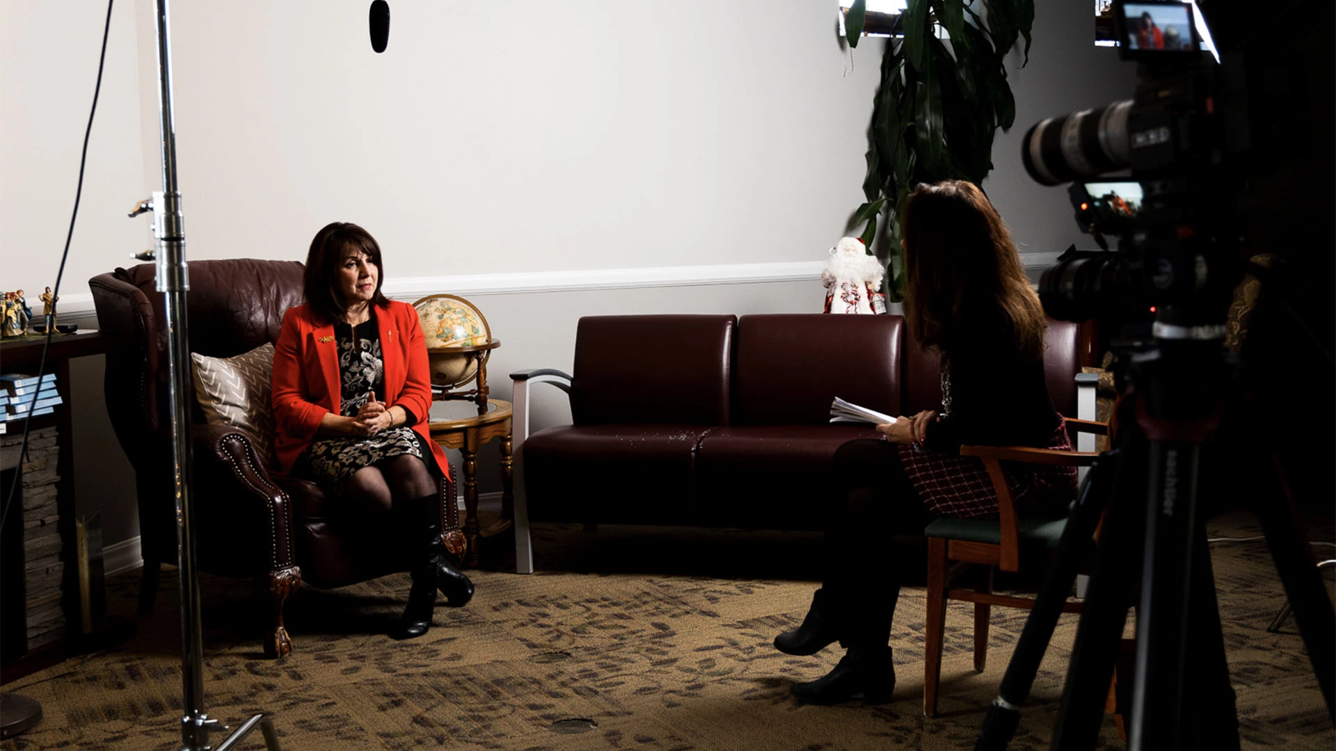 health minister getting filmed